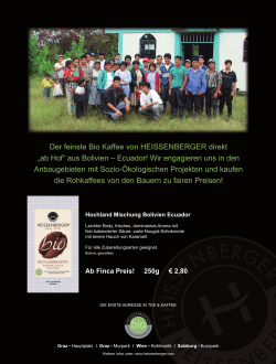 Der feinste Bio Kaffee von HEISSENBERGER direkt „ab Hof“ aus
