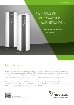 Die BW-Serie BW – BRAUCH- WARMWASSER