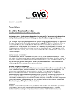 Ein sch&ouml;ner Brauch des Gewerbes
