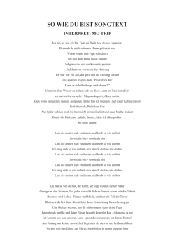so wie du bist songtext - web
