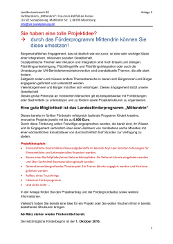 Sie haben eine tolle Projektidee?
