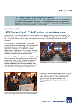 „AXA Startup-Night“: Tolle Premiere mit kreativen Ideen