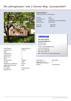RS-L&uuml;ttringhausen: tolle 3-Zimmer