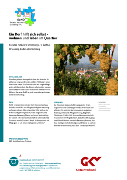Ein Dorf hilft sich selbst &ndash; wohnen und leben im Quartier