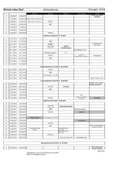 Jahresplanung Dorf 15/16