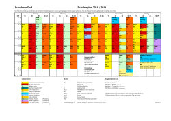 Stundenplan Dorf - Schulverband Hilterfingen