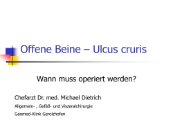 Offene Beine – Ulcus cruris - Geomed