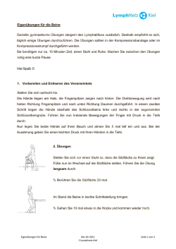 Eigen&uuml;bungen f&uuml;r die Beine