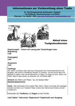 Heft zur Taufe A5_08_2015 - Evangelische Kirchengemeinde