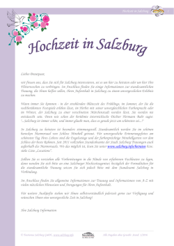 Hochzeit in Salzburg