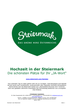 Hochzeit in der Steiermark 2014