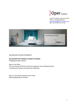 Lehrermappe Die Hochzeit des Figaro