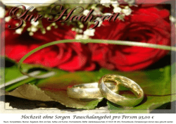 Hochzeit ohne Sorgen