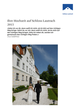 Ihre Hochzeit auf Schloss Lautrach 2015