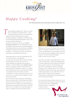 Happy Cooking! - Hotel KRONE-POST