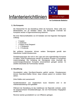 Infantrierichtlinien des 1st CS Batallion