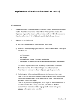Regelwerk von Föderation Online (Stand: 18.10.2015)