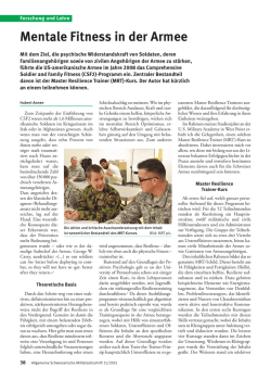 Mentale Fitness in der Armee