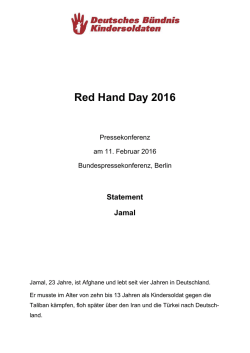 Jamal - Deutsches B&uuml;ndnis Kindersoldaten