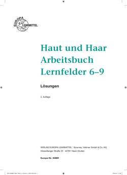 Haut und Haar Arbeitsbuch Lernfelder 6&ndash;9 - Europa