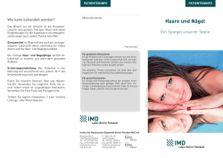 Haare und Naegel - Institut für Medizinische Diagnostik Berlin
