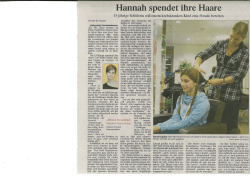 Hannah spendet ihre Haare - Franz-von-Lenbach