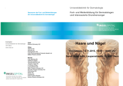 Haare und Nägel - Universitätsklinik für Dermatologie