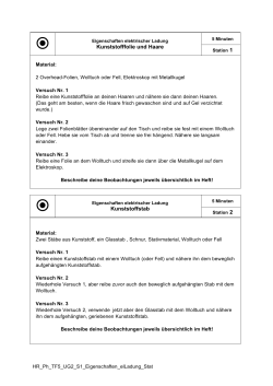 Kunststofffolie und Haare Kunststoffstab