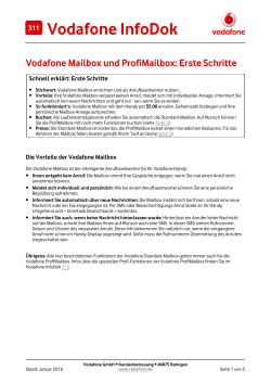 InfoDok 311: Vodafone Mailbox und ProfiMailbox