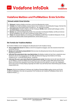 InfoDok 311: Vodafone Mailbox und ProfiMailbox