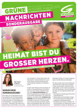 Gr&uuml;ne Nachrichten Eisenstadt 2015-03