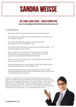 Die Zunge kann l&uuml;gen - der K&ouml;rper nie
