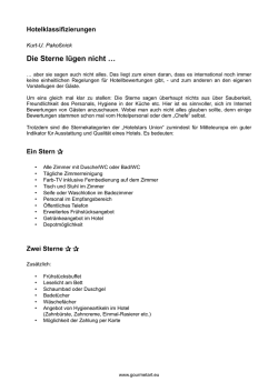 Die Sterne l&uuml;gen nicht
