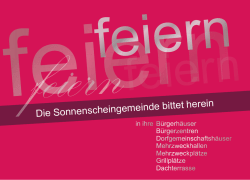 Die Sonnenscheingemeinde bittet herein