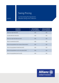 Swing Pricing - Allianz Global Investors Regulatory