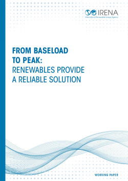 From Baseload to Peak - The International Renewable Energy Agency