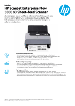 HP ScanJet Enterprise Flow 5000 s3 Sheet