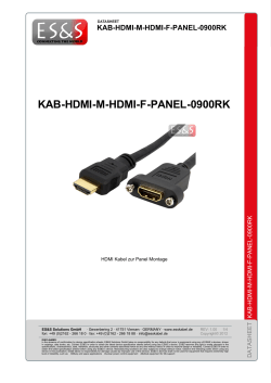 Datasheet: KAB-HDMI-M-HDMI-F-PANEL-0900RK