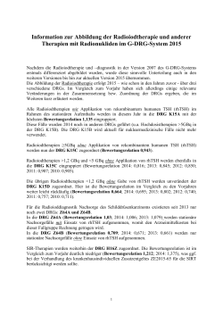 Information zur Abbildung der Radioiodtherapie und anderer