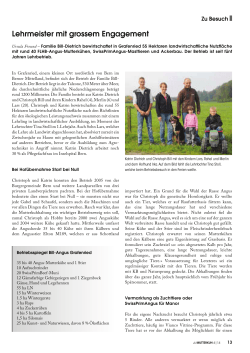 Betriebsporträt Familie Bill-Dietrich, Grafenried BE