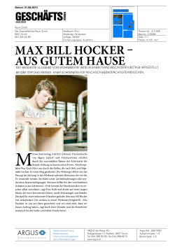 max bill hocker - Stiftung Brändi