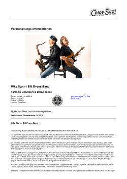 Mike Stern / Bill Evans Band - Colos-Saal