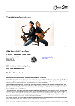 Mike Stern / Bill Evans Band - Colos-Saal