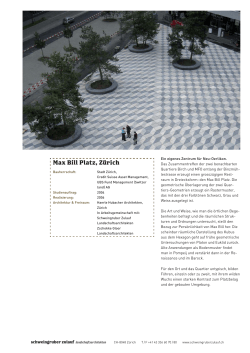 Max Bill Platz, Zürich - Schweingruber Zulauf Landschaftsarchitekten