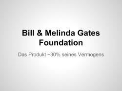 Ethik - Bill & Melinda Gates Foundation
