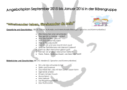 Angebotsplan der Bärengruppe September 2015 - AWO Ruhr