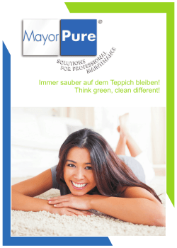 Immer sauber auf dem Teppich bleiben! Think green, clean different!
