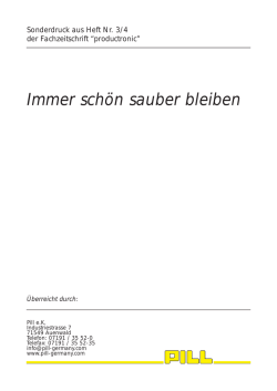 Immer sch&ouml;n sauber bleiben