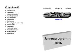 Jahresprogramm 2016 - Jugendgruppe K70