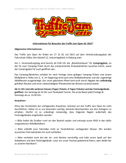 Besucherinfo - Traffic Jam Open Air